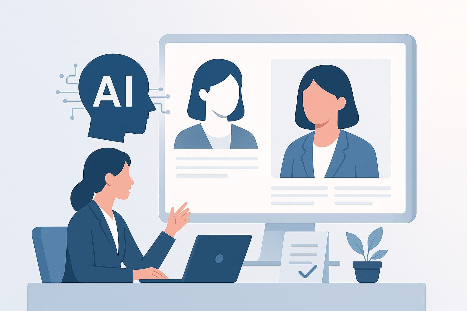 การใช้สเกลการให้คะแนนในการสัมภาษณ์ AI เพื่อคัดเลือกพนักงานใหม่